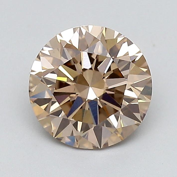 1.52 Ct. Light  Brown Round Lab Grown Diamond