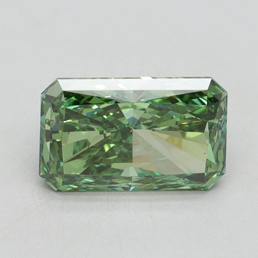 1.53 Ct. Fancy Vivid Green Radiant Lab Grown Diamond