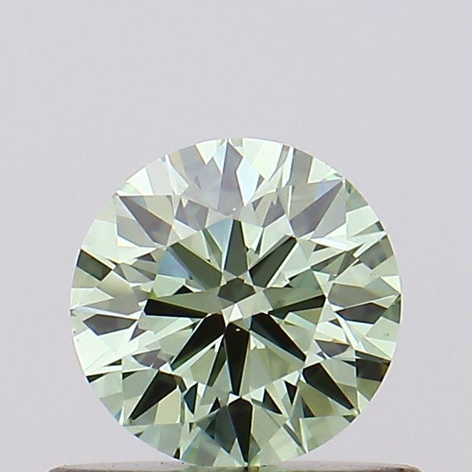 0.51 Ct. Fancy Intense Green Round Lab Grown Diamond