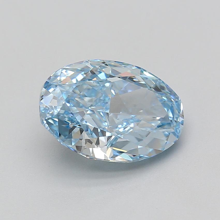 4.00 Ct. Fancy Vivid Blue Oval Lab Grown Diamond