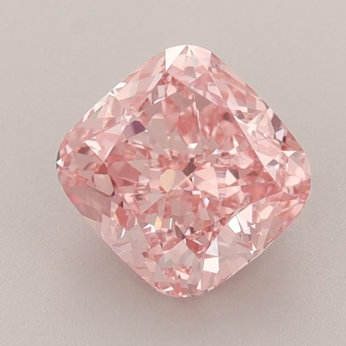 1.39 Ct. Fancy Vivid  Pink Cushion Lab Grown Diamond