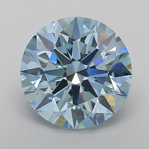 2.58 Ct. Fancy Intense Blue Round Lab Grown Diamond