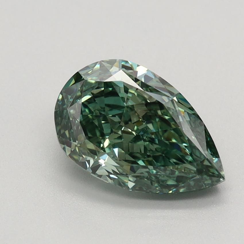 1.31 Ct. Fancy Vivid Green Pear Lab Grown Diamond