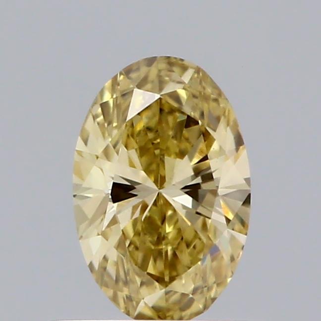 0.46 Ct. Fancy Vivid Yellow Oval Lab Grown Diamond