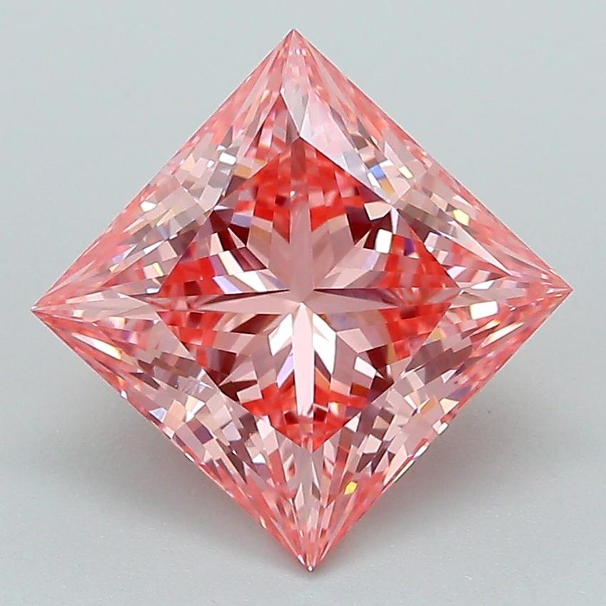3.08 Ct. Fancy Vivid Pink Princess Lab Grown Diamond