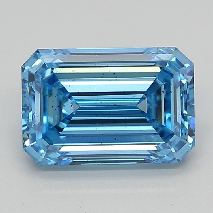 4.01 Ct. Fancy Vivid  Blue Emerald Lab Grown Diamond
