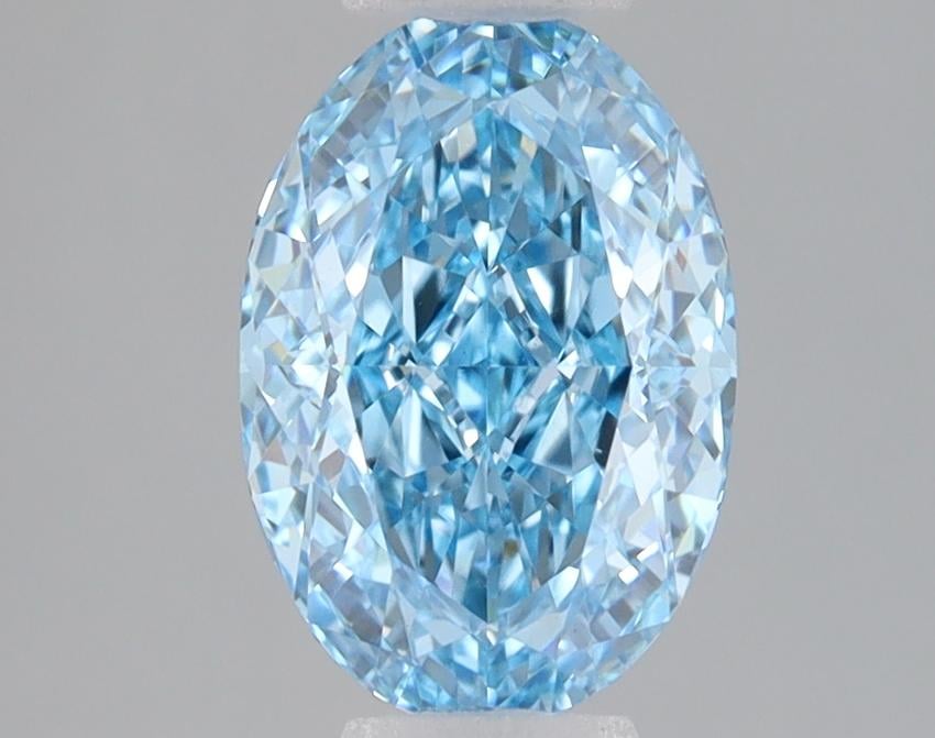 1.70 Ct. Fancy Vivid Blue Oval Lab Grown Diamond