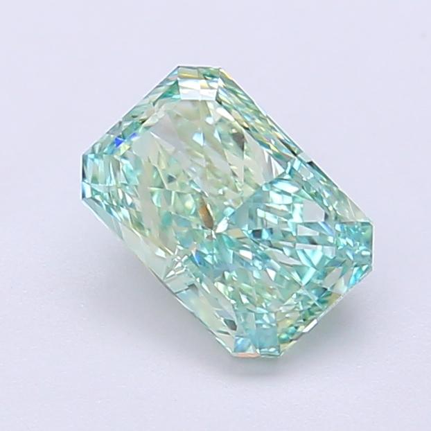1.07 Ct. Fancy Vivid  Green Radiant Lab Grown Diamond