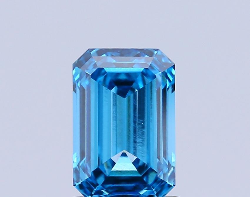 1.53 Ct. Fancy Vivid Blue Emerald Lab Grown Diamond
