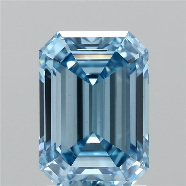2.08 Ct. Fancy Vivid Blue Emerald Lab Grown Diamond