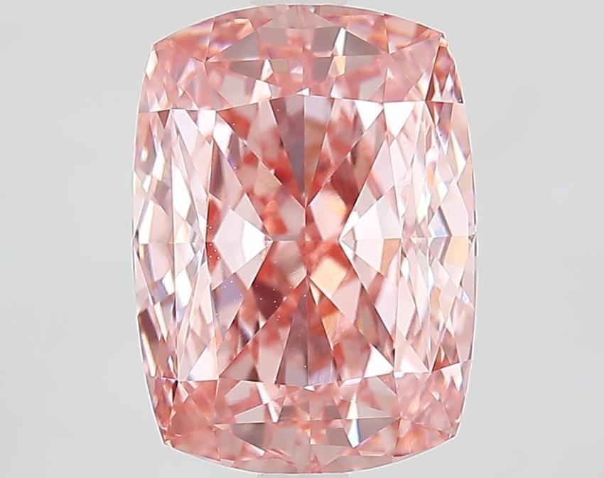 4.51 Ct. Fancy Vivid Pink Cushion Lab Grown Diamond