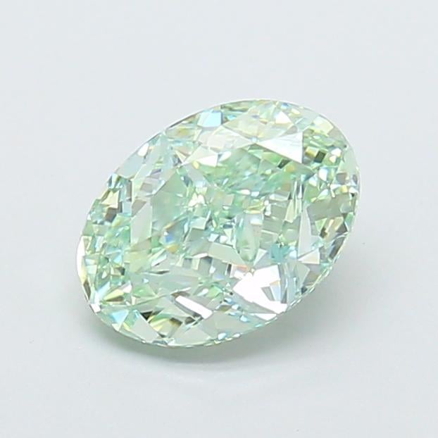 1.50 Ct. Fancy Vivid  Green Oval Lab Grown Diamond