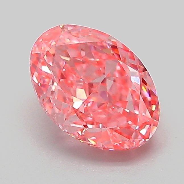 1.11 Ct. Fancy Vivid Pink Oval Lab Grown Diamond