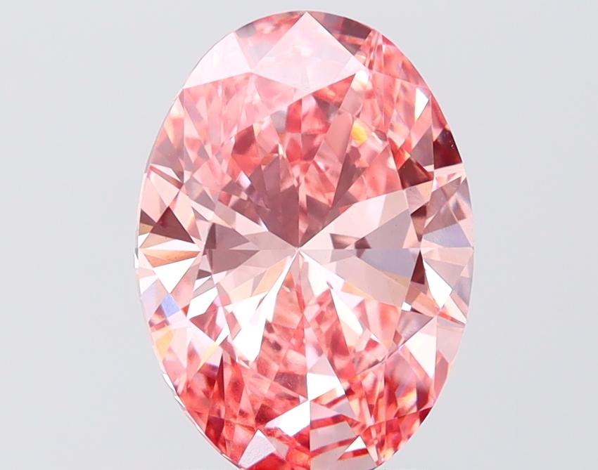 3.01 Ct. Fancy Vivid Pink Pink Oval Lab Grown Diamond