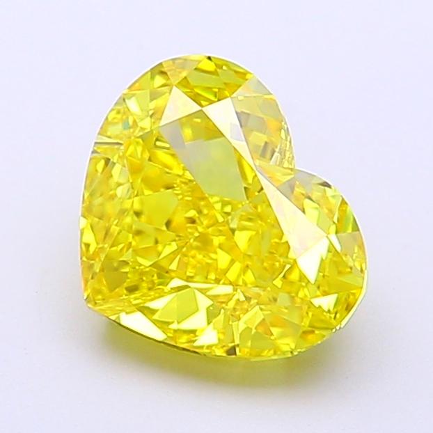 1.81 Ct. Fancy Vivid  Yellow Heart Lab Grown Diamond