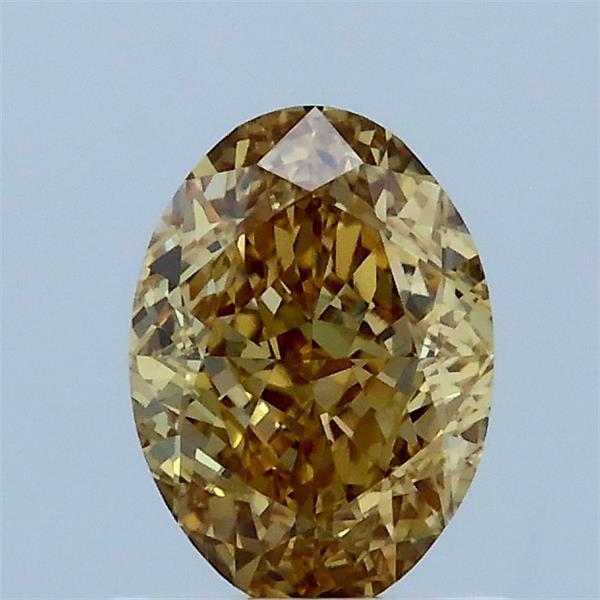1.03 Ct. Fancy Intense Brownish Yellow Oval Lab Grown Diamond