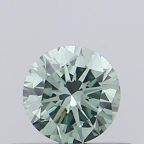 0.37 Ct. Fancy Vivid Green Round Lab Grown Diamond