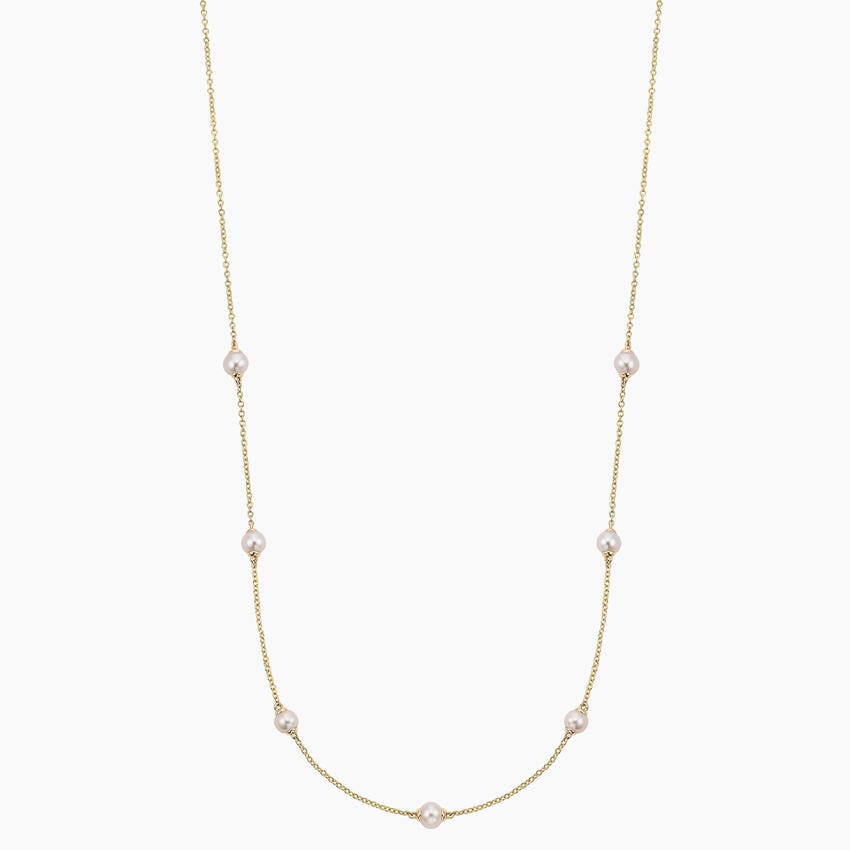 14K Yellow Gold Athena Premium Akoya Cultured Pearl 18 in. Strand Necklace