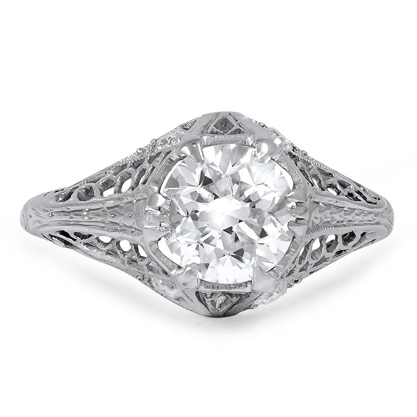 Art Deco Diamond Vintage Ring | Cremello | Brilliant Earth
