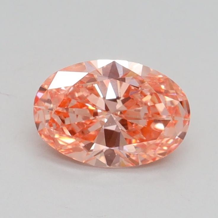 0.66 Ct. Fancy Vivid Pink Oval Lab Grown Diamond