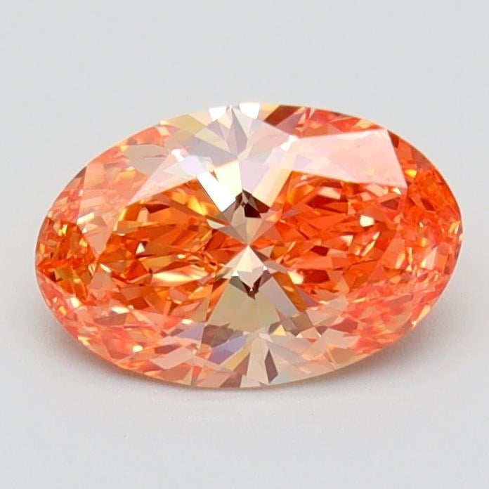 1.13 Ct. Fancy Vivid Orange Pink Oval Lab Grown Diamond