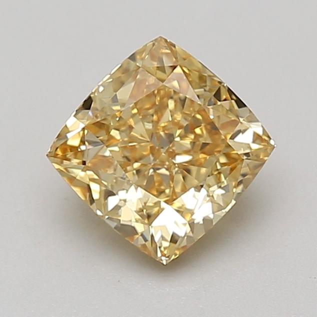 1.53 Ct. Fancy Intense Yellow Cushion Lab Grown Diamond