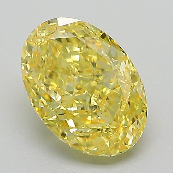 1.51 Ct. Fancy Vivid Yellow Oval Lab Grown Diamond