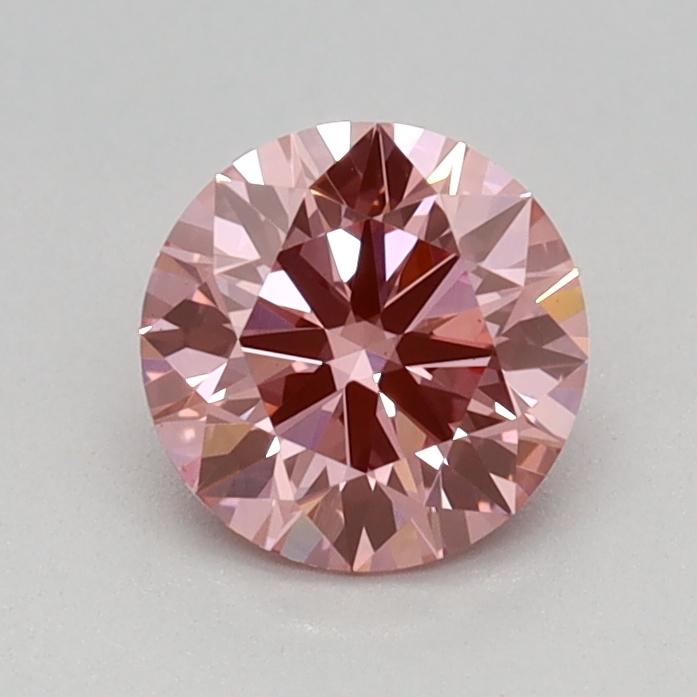 0.58 Ct. Fancy Vivid Pink Round Lab Grown Diamond