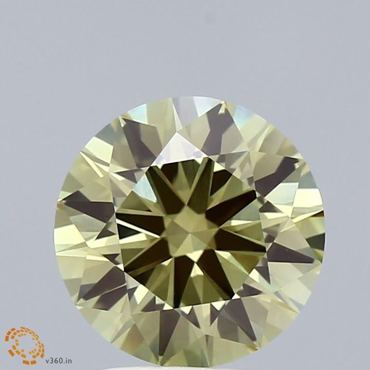 1.98 Ct. Fancy Intense Green Round Lab Grown Diamond
