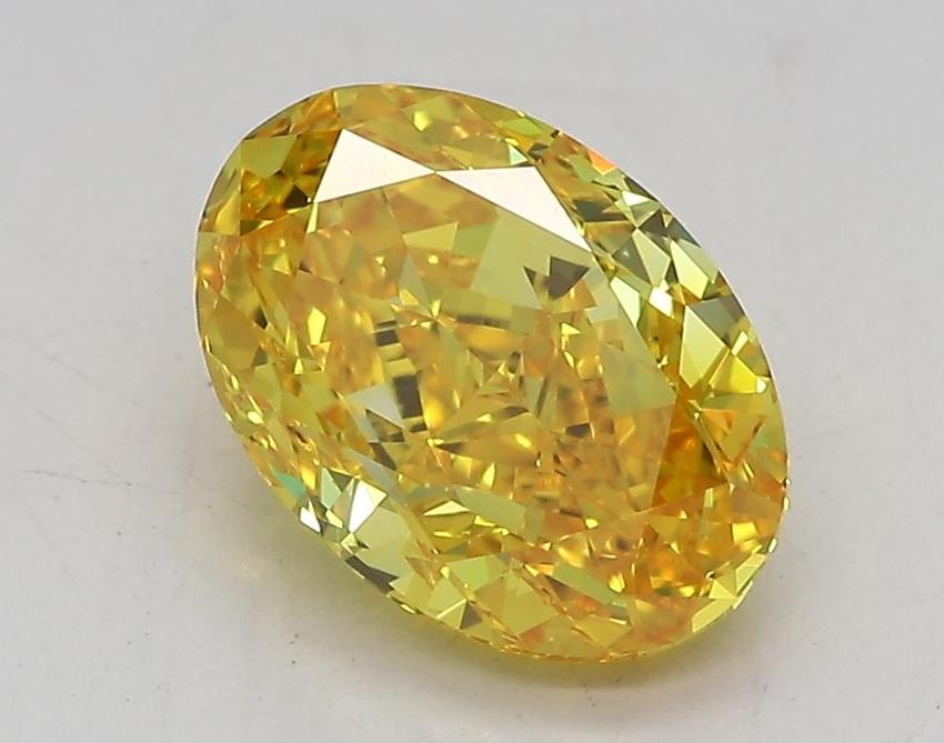 2.06 Ct. Fancy Vivid Yellow Oval Lab Grown Diamond