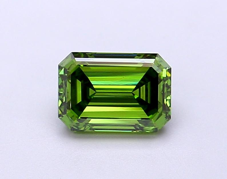 1.01 Ct. Fancy Vivid  Green Emerald Lab Grown Diamond