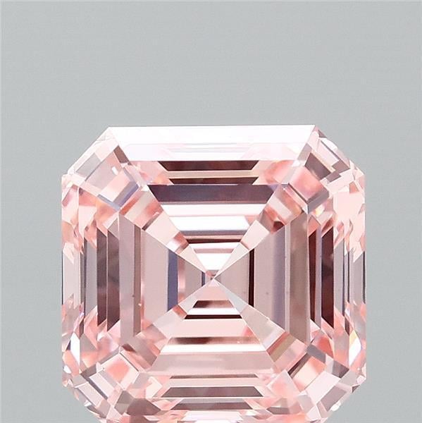 2.91 Ct. Fancy Vivid Pink Asscher Lab Grown Diamond