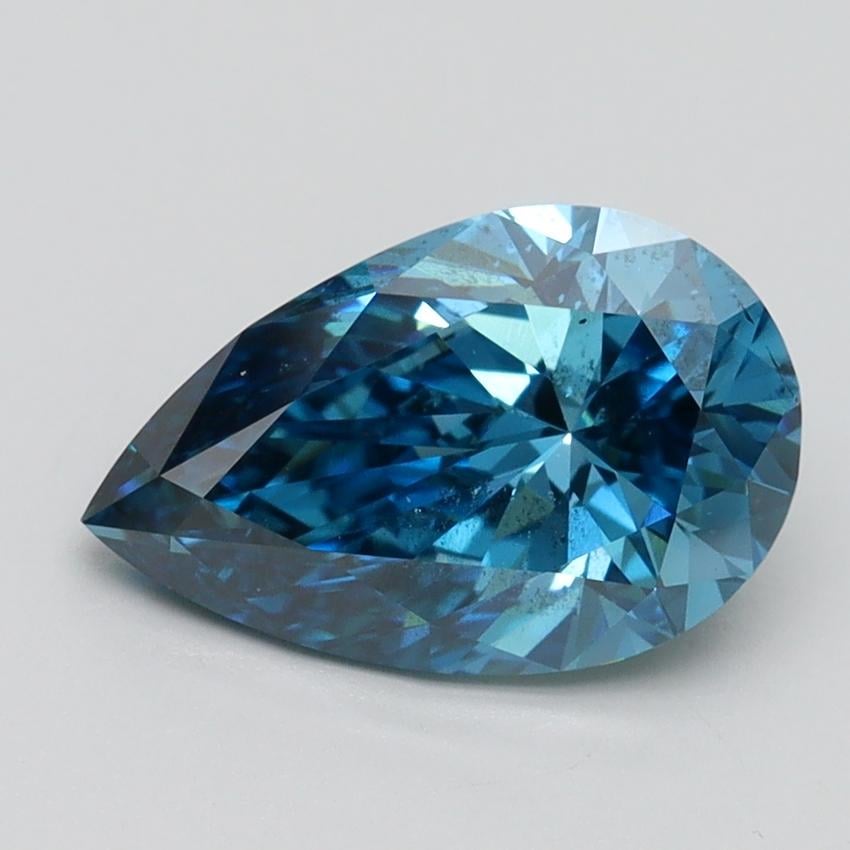 2.01 Ct. Fancy Vivid Blue Pear Lab Grown Diamond