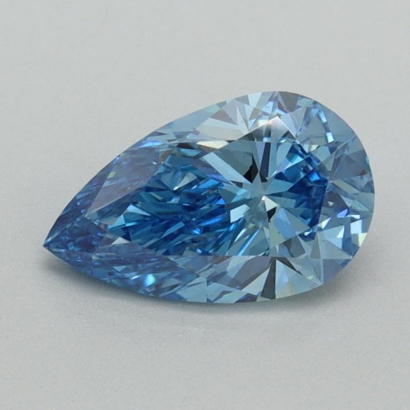 1.11 Ct. Fancy Vivid Blue Pear Lab Grown Diamond