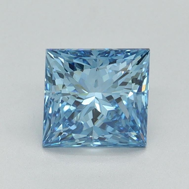 1.09 Ct. Fancy Vivid Blue Princess Lab Grown Diamond