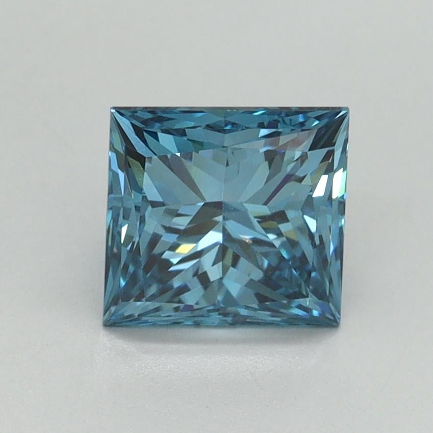 1.52 Ct. Fancy Vivid Blue Princess Lab Grown Diamond