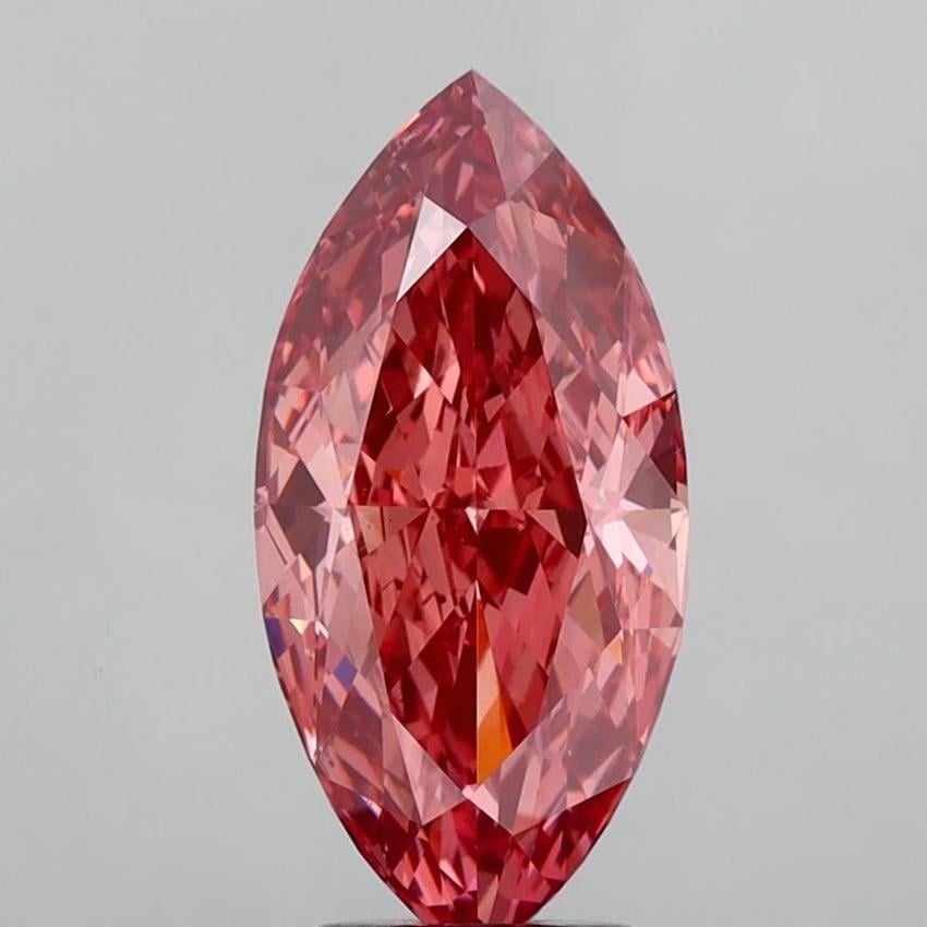 5.44 Ct. Fancy Vivid Brownish Pink Marquise Lab Grown Diamond