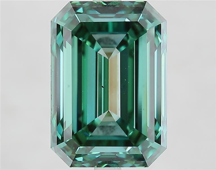 7.53 Ct. Fancy Vivid  Green Emerald Lab Grown Diamond