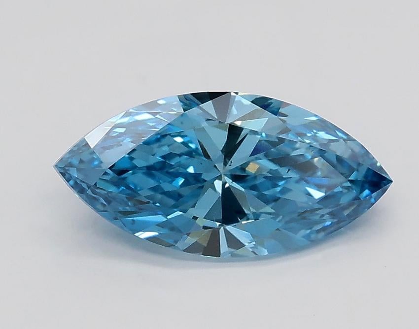 1.01 Ct. Fancy Vivid Blue Marquise Lab Grown Diamond