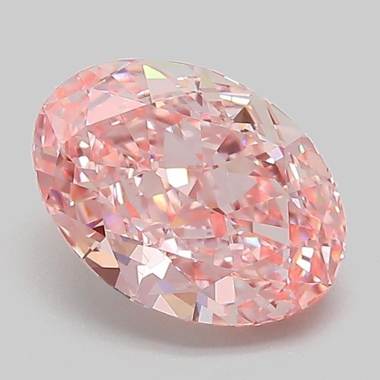 2.09 Ct. Fancy Vivid  Pink Oval Lab Grown Diamond