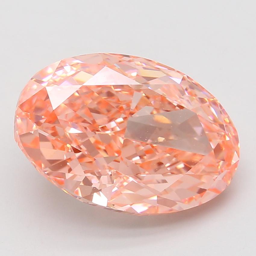 9.08 Ct. Fancy Vivid Pink Oval Lab Grown Diamond