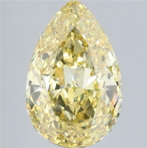 8.10 Ct. Fancy Intense Yellow Pear Lab Grown Diamond