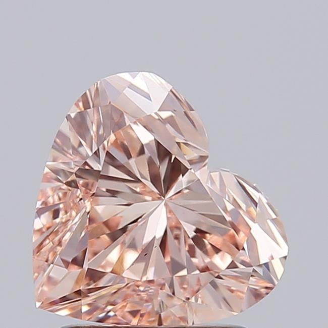 1.55 Ct. Fancy Intense Pink Heart Lab Grown Diamond