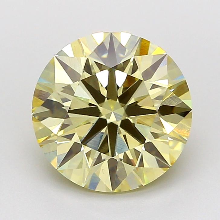 2.57 Ct. Fancy Light  Yellow Round Lab Grown Diamond