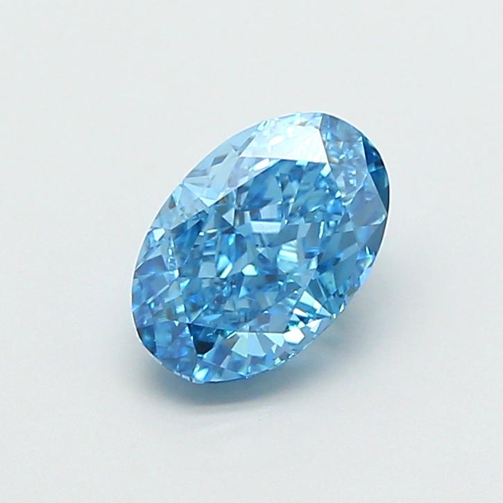 1.55 Ct. Fancy Vivid  Blue Oval Lab Grown Diamond
