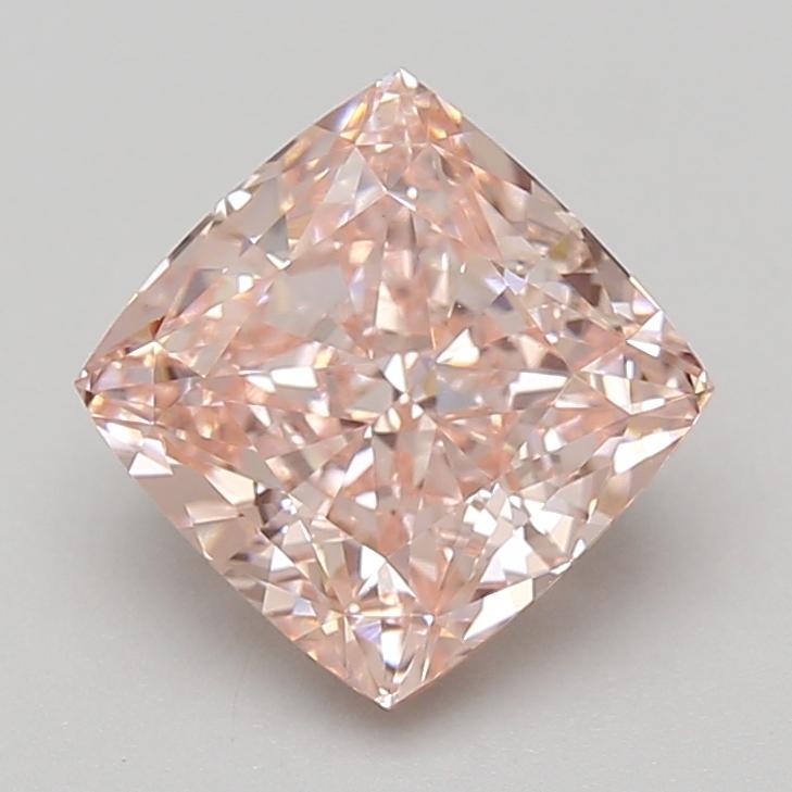 3.11 Ct. Fancy Vivid Pink Cushion Lab Grown Diamond