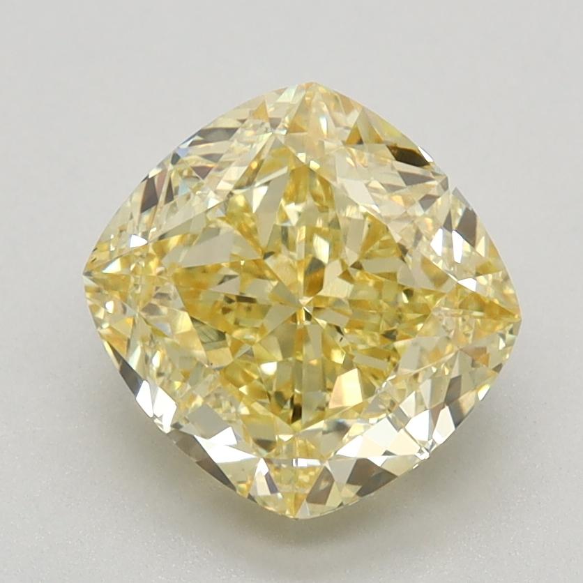 2.13 Ct. Fancy Intense Yellow Cushion Lab Grown Diamond