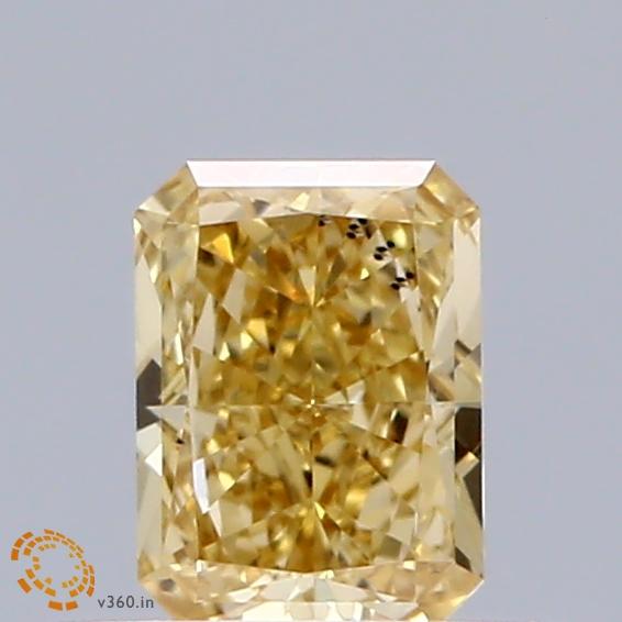 0.40 Ct. Fancy Vivid Yellow Radiant Lab Grown Diamond