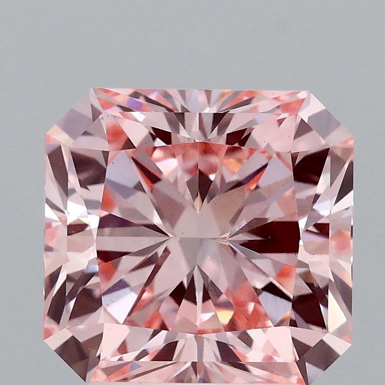 3.07 Ct. Fancy Intense Pink Radiant Lab Grown Diamond