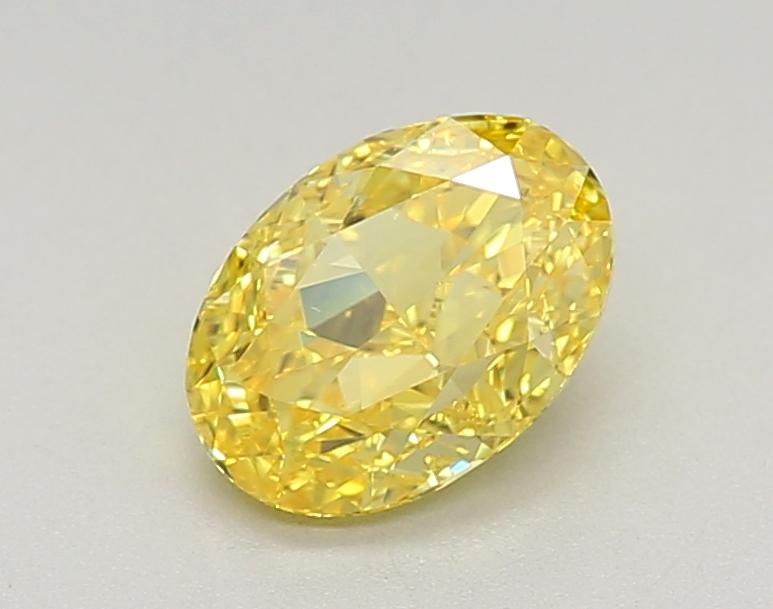 1.02 Ct. Fancy Vivid Yellow Oval Lab Grown Diamond